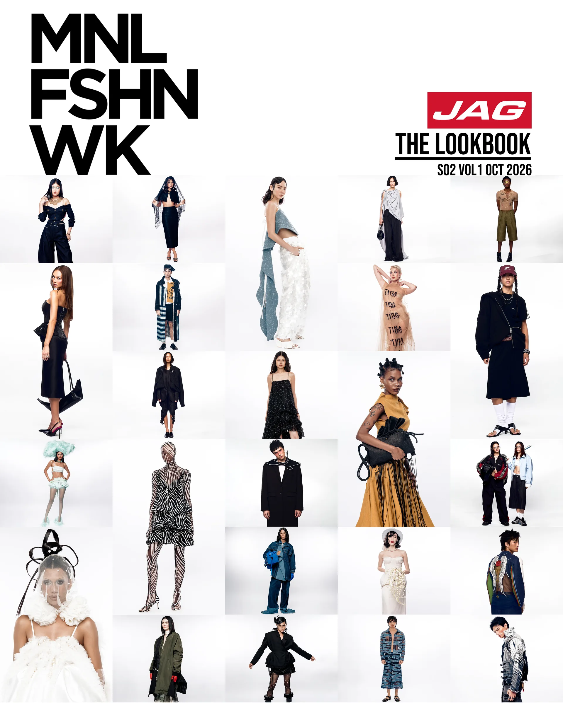 MNLFW 2026 The Lookbook cover featuring looks from the season's Filipino designers